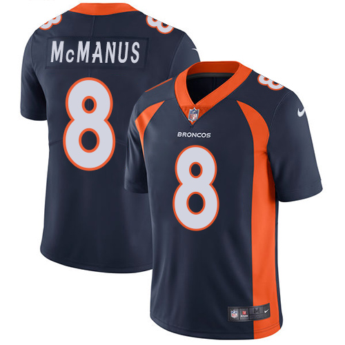 2019 men Denver Broncos 8 McManus blue Nike Vapor Untouchable Limited NFL Jersey